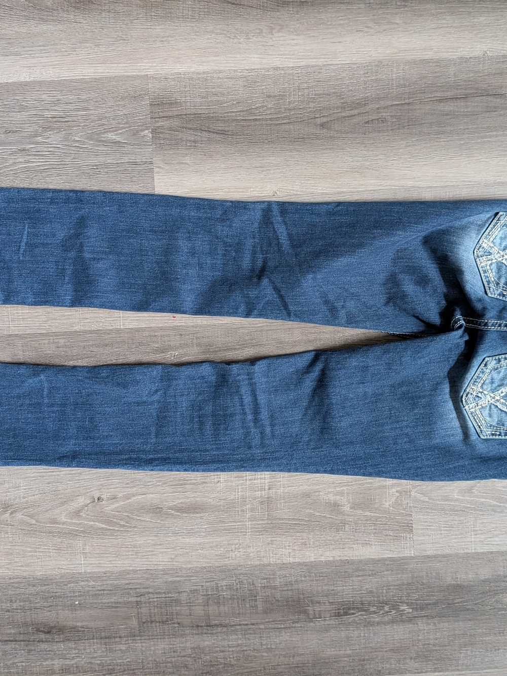 Miss Me Mid-Rise Straight Jeans Size 25 Embellished Pocket Stretch Denim - Picture 5 of 6